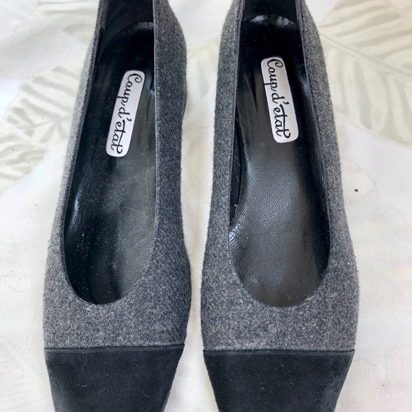 Grey cap toe flats - Picture 2 of 4